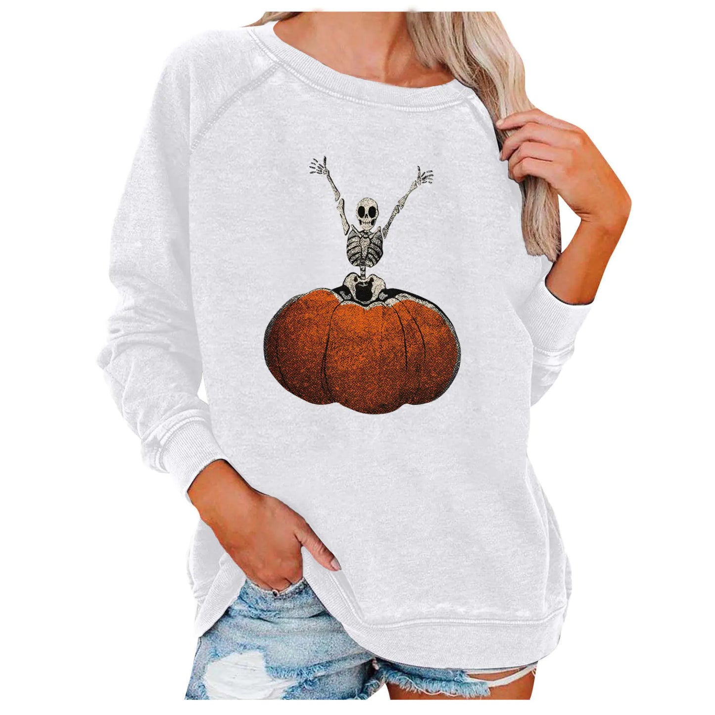 Halloween Themed Loose Women's Sweatshirts