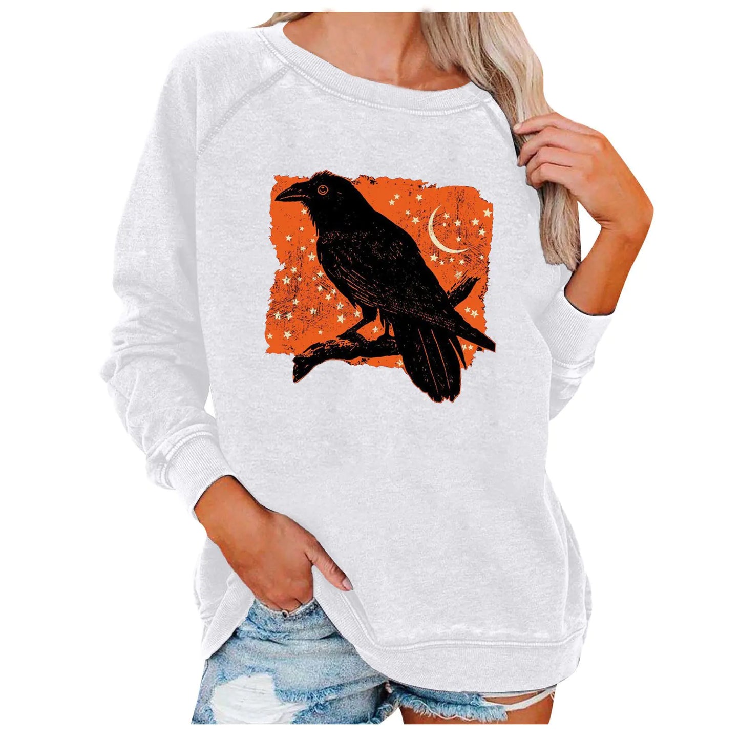 Halloween Themed Loose Women's Sweatshirts