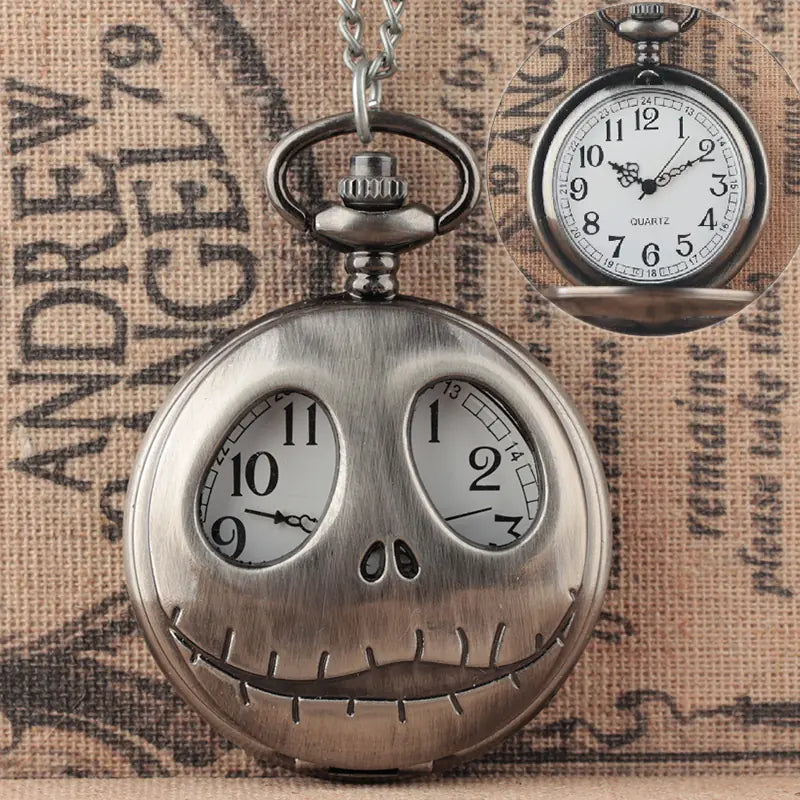 Halloween Themed Pumpkin Jack Retro Pocket Watch