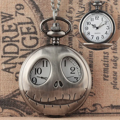 Halloween Themed Pumpkin Jack Retro Pocket Watch