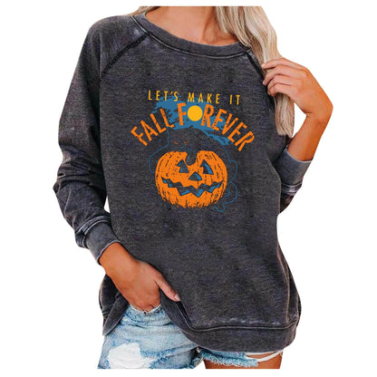 Halloween Themed Loose Women's Sweatshirts