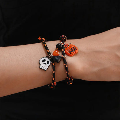 Halloween Pumpkin Ghost Love Magnetic Couple Bracelet