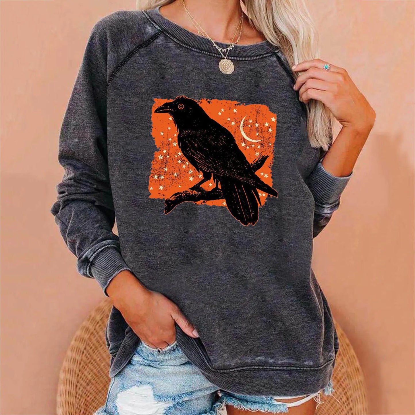 Halloween Themed Loose Women's Sweatshirts