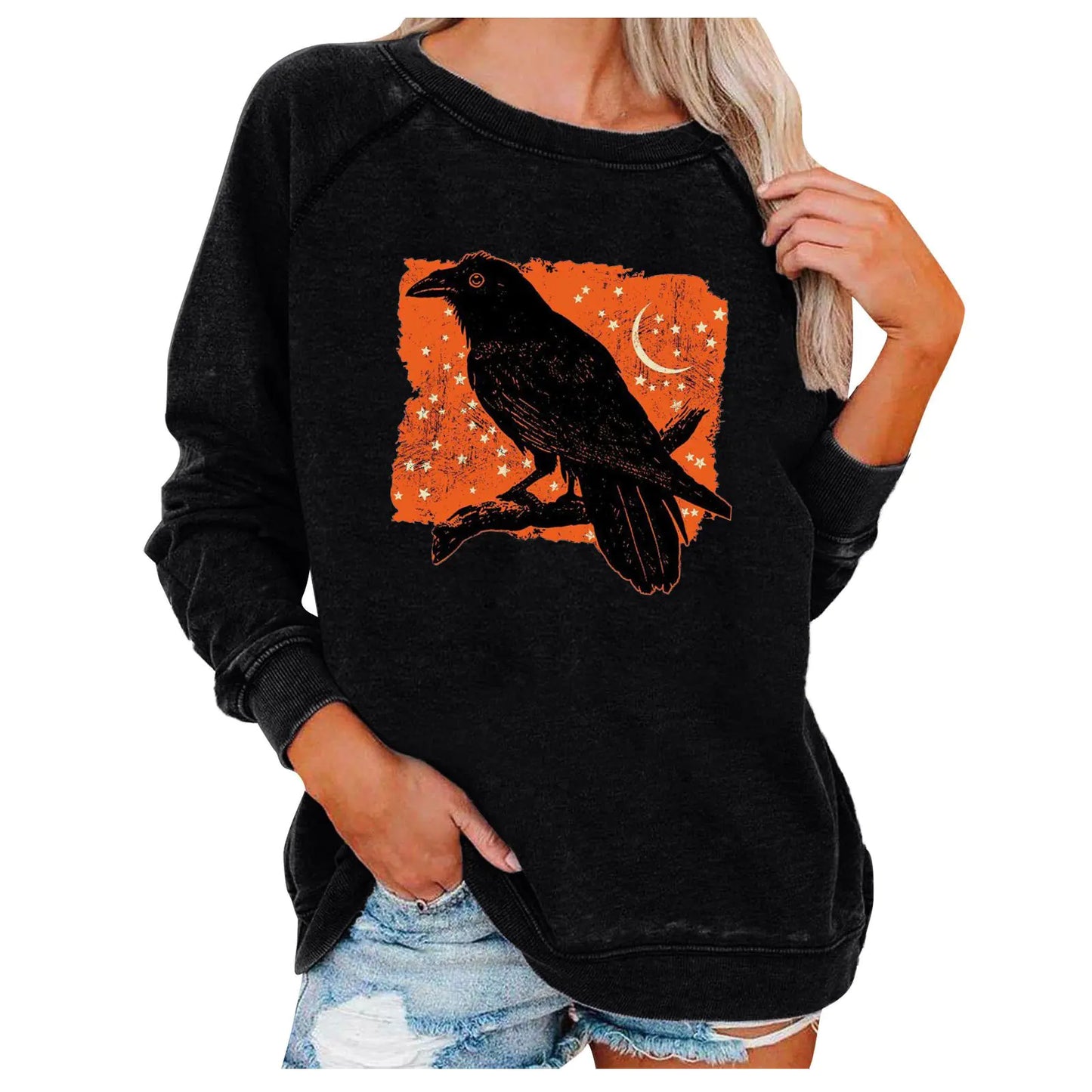 Halloween Themed Loose Women's Sweatshirts