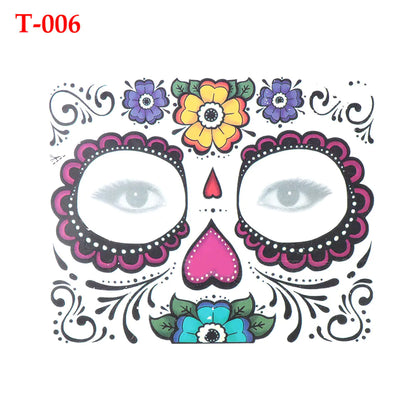 Waterproof Halloween Face Tattoo Stickers for Parties