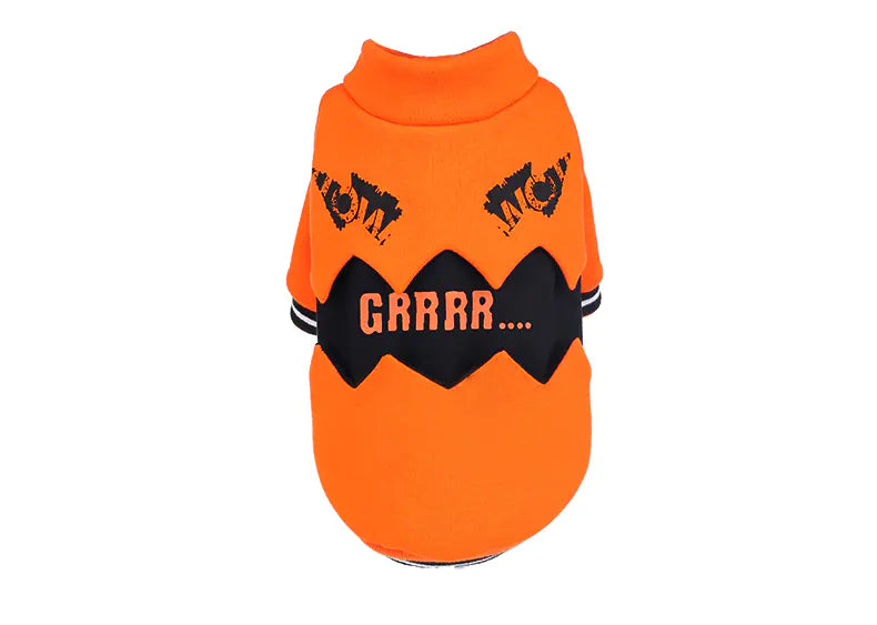HOOPET Halloween Pumpkin Hoodie for Small Dogs