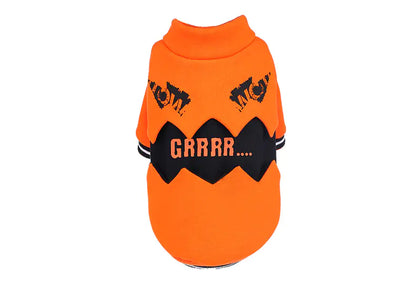 HOOPET Halloween Pumpkin Hoodie for Small Dogs