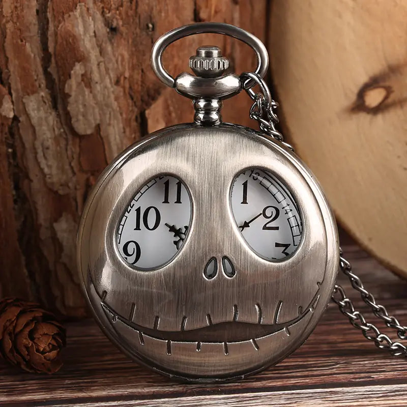 Halloween Themed Pumpkin Jack Retro Pocket Watch