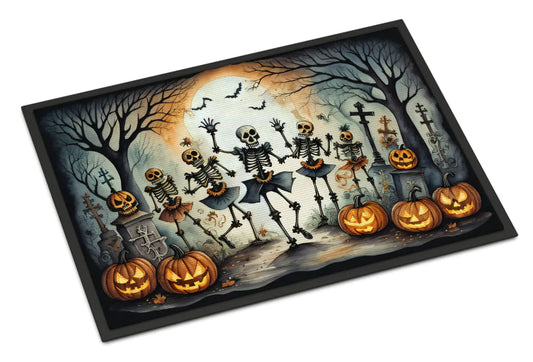 Dancing Skeletons Spooky Halloween Doormat