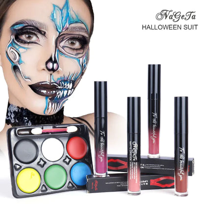 NAGETA Halloween Makeup Set with Lip Gloss & Face Paint