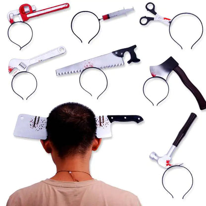 Halloween Cosplay Toy Headbands with Realistic Props
