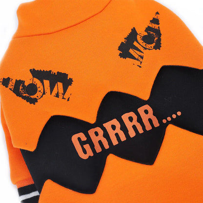 HOOPET Halloween Pumpkin Hoodie for Small Dogs
