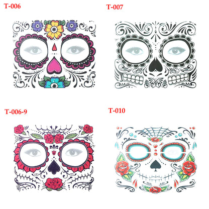 Waterproof Halloween Face Tattoo Stickers for Parties