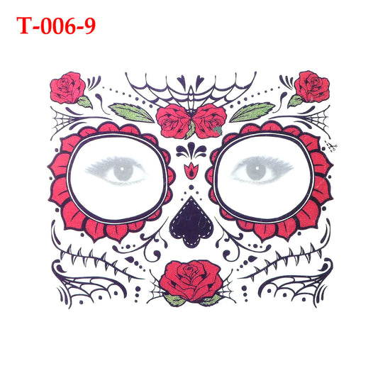 Waterproof Halloween Face Tattoo Stickers for Parties
