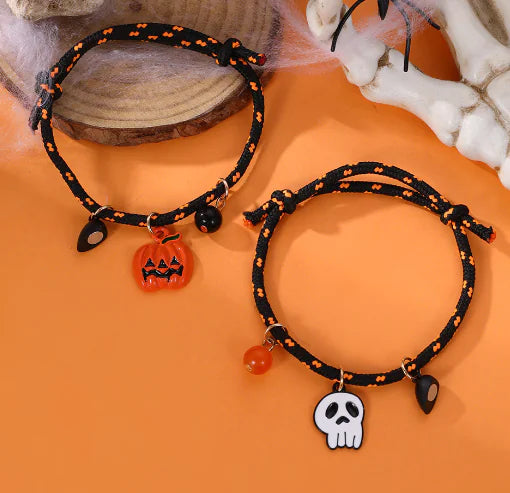 Halloween Pumpkin Ghost Love Magnetic Couple Bracelet