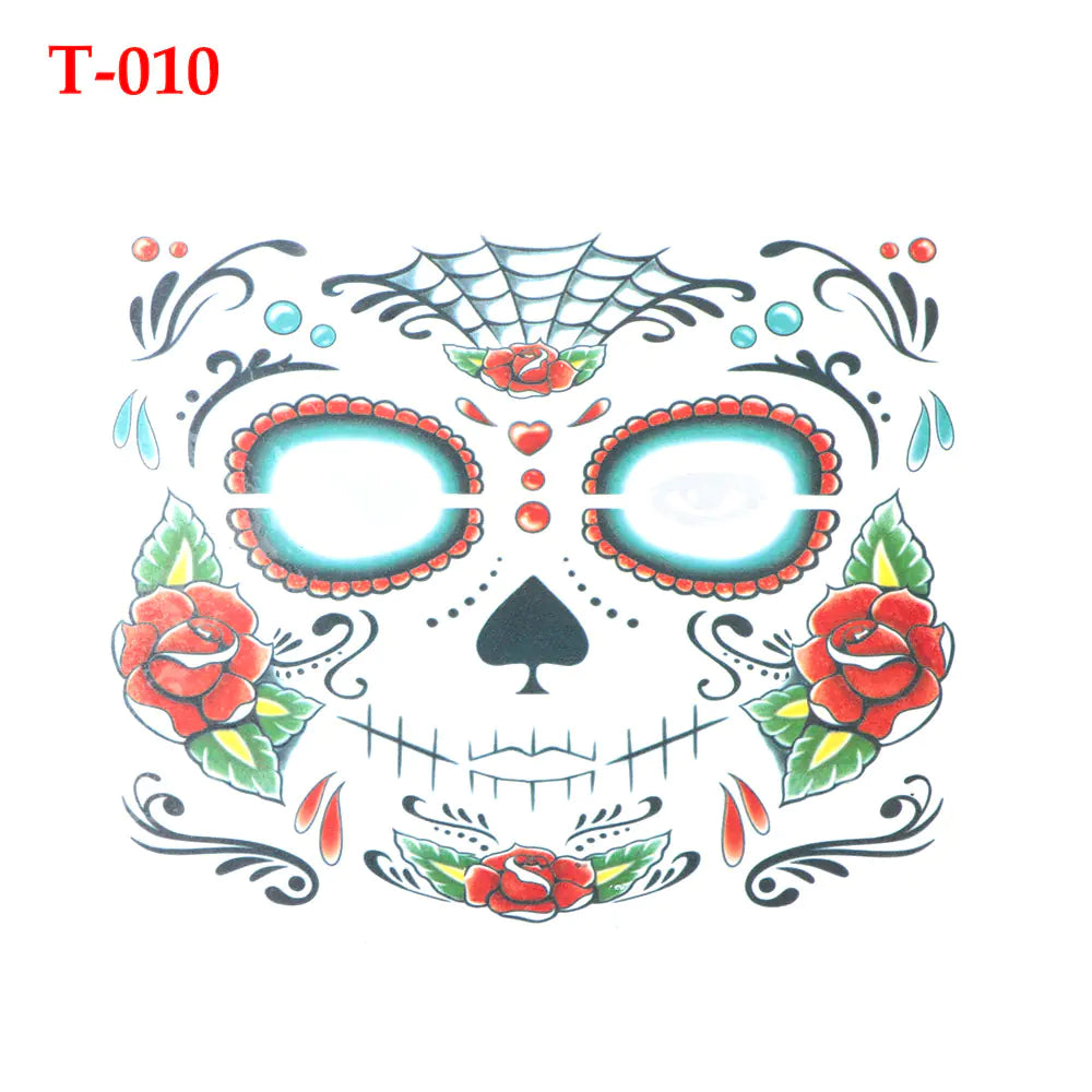 Waterproof Halloween Face Tattoo Stickers for Parties