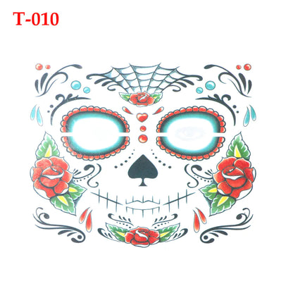 Waterproof Halloween Face Tattoo Stickers for Parties