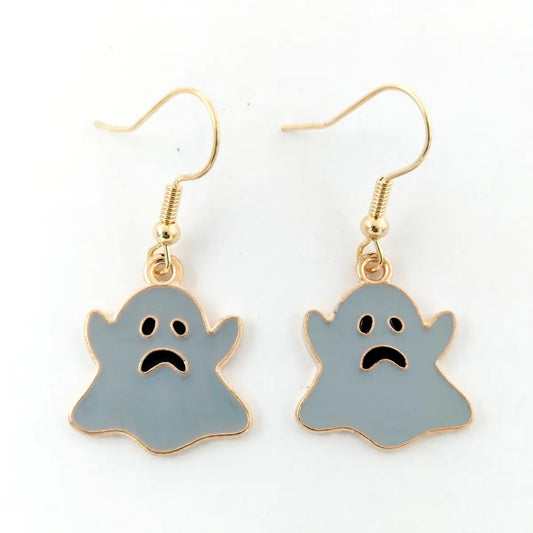 Halloween Series Ghost Earrings - Unique Alloy Studs