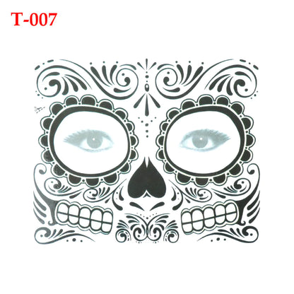 Waterproof Halloween Face Tattoo Stickers for Parties