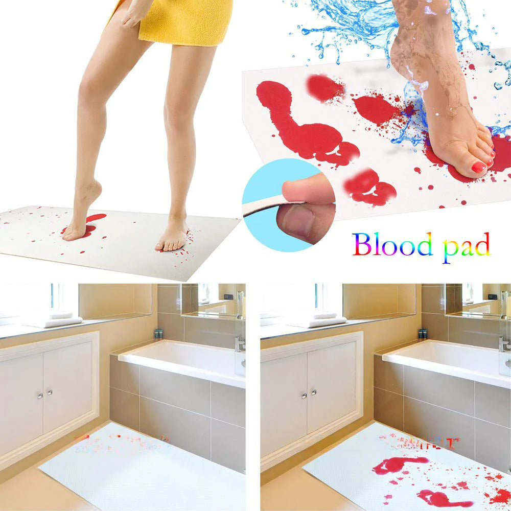 Color Changing Halloween Bath Mat - Turns Red When Wet