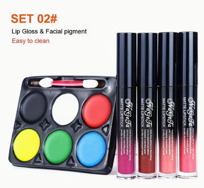NAGETA Halloween Makeup Set with Lip Gloss & Face Paint