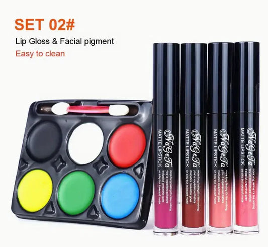 NAGETA Halloween Makeup Set with Lip Gloss & Face Paint