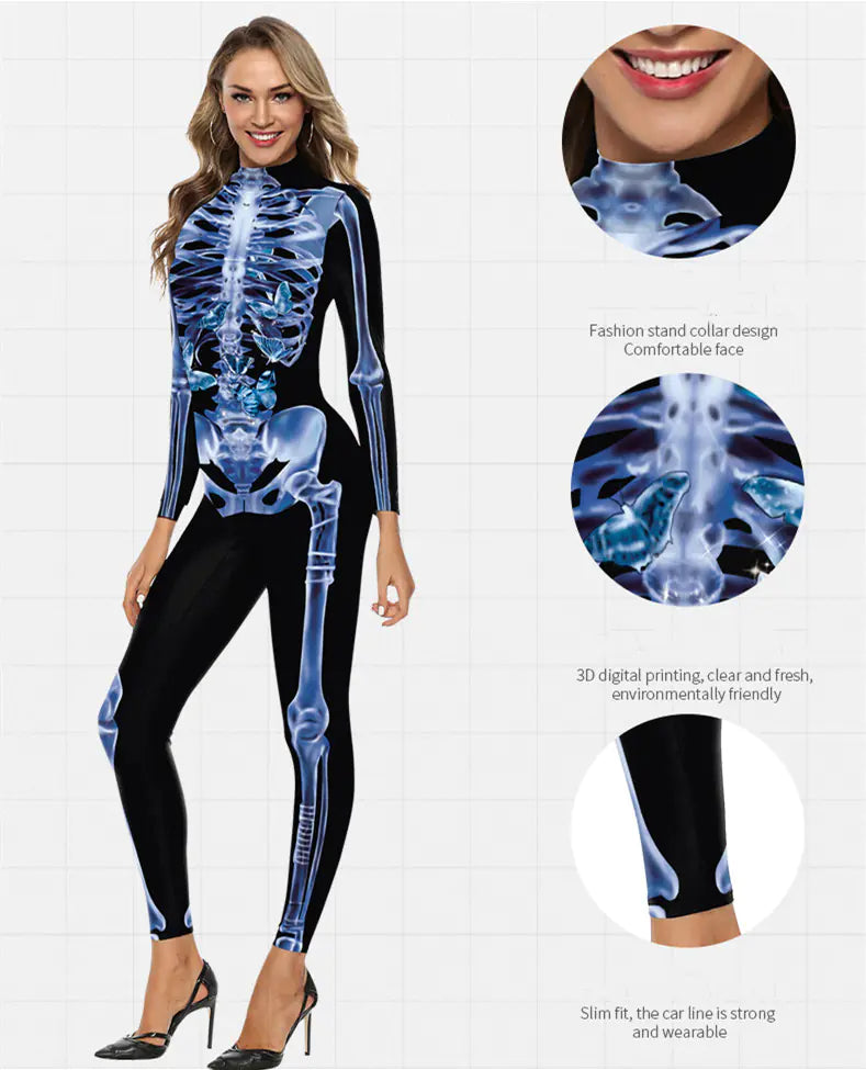 Halloween Skeleton Cosplay Costume for Festive Fun