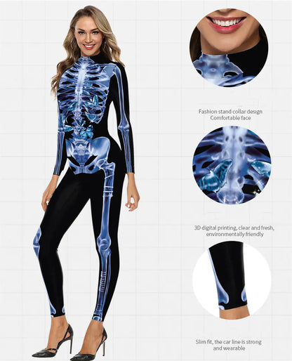 Halloween Skeleton Cosplay Costume for Festive Fun
