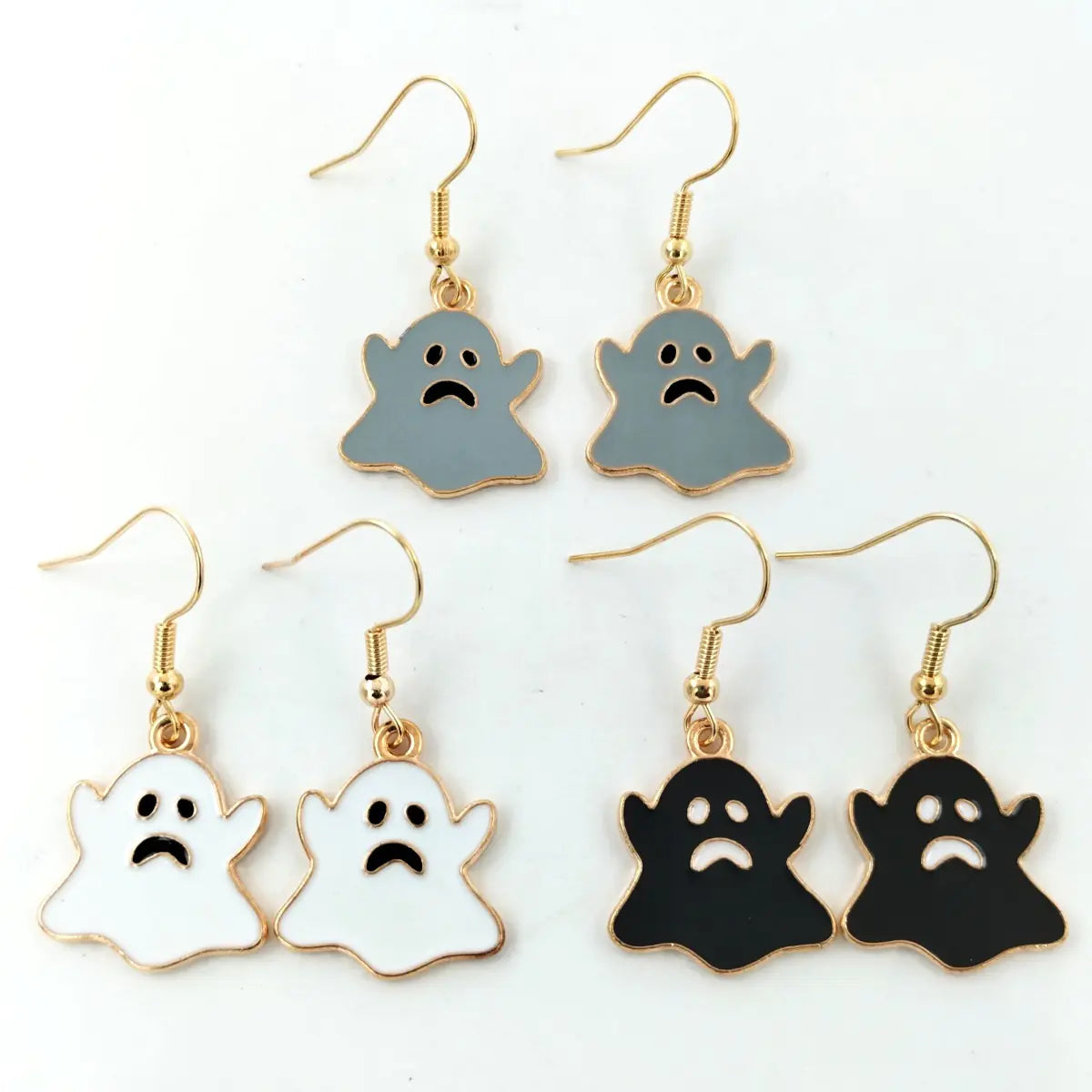 Halloween Series Ghost Earrings - Unique Alloy Studs
