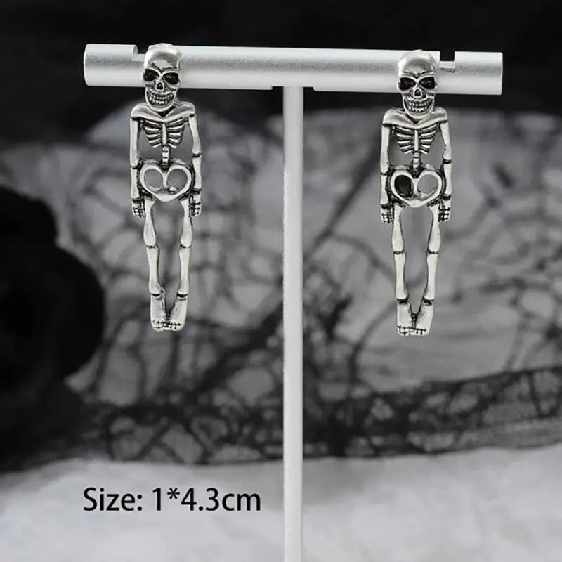 Vintage Skeleton Earrings for Halloween Couples