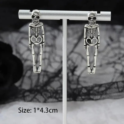Vintage Skeleton Earrings for Halloween Couples